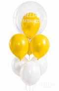 Balloon bouquet 8 piece personalised with bubble